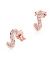 S Shaped CZ Silver Stud Earring STS-5169